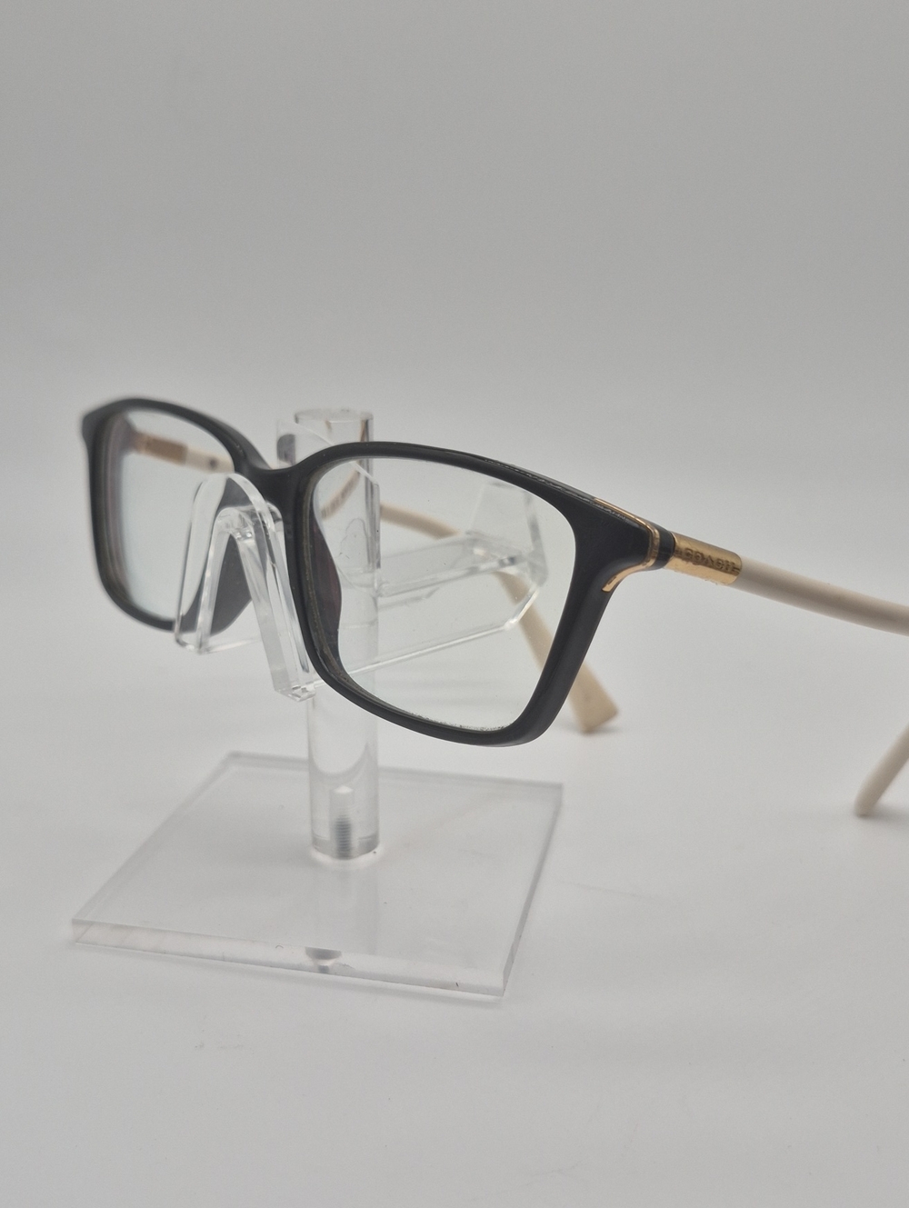 Coach Black Front with Beige Temples Rectangular Glasses HC6287U